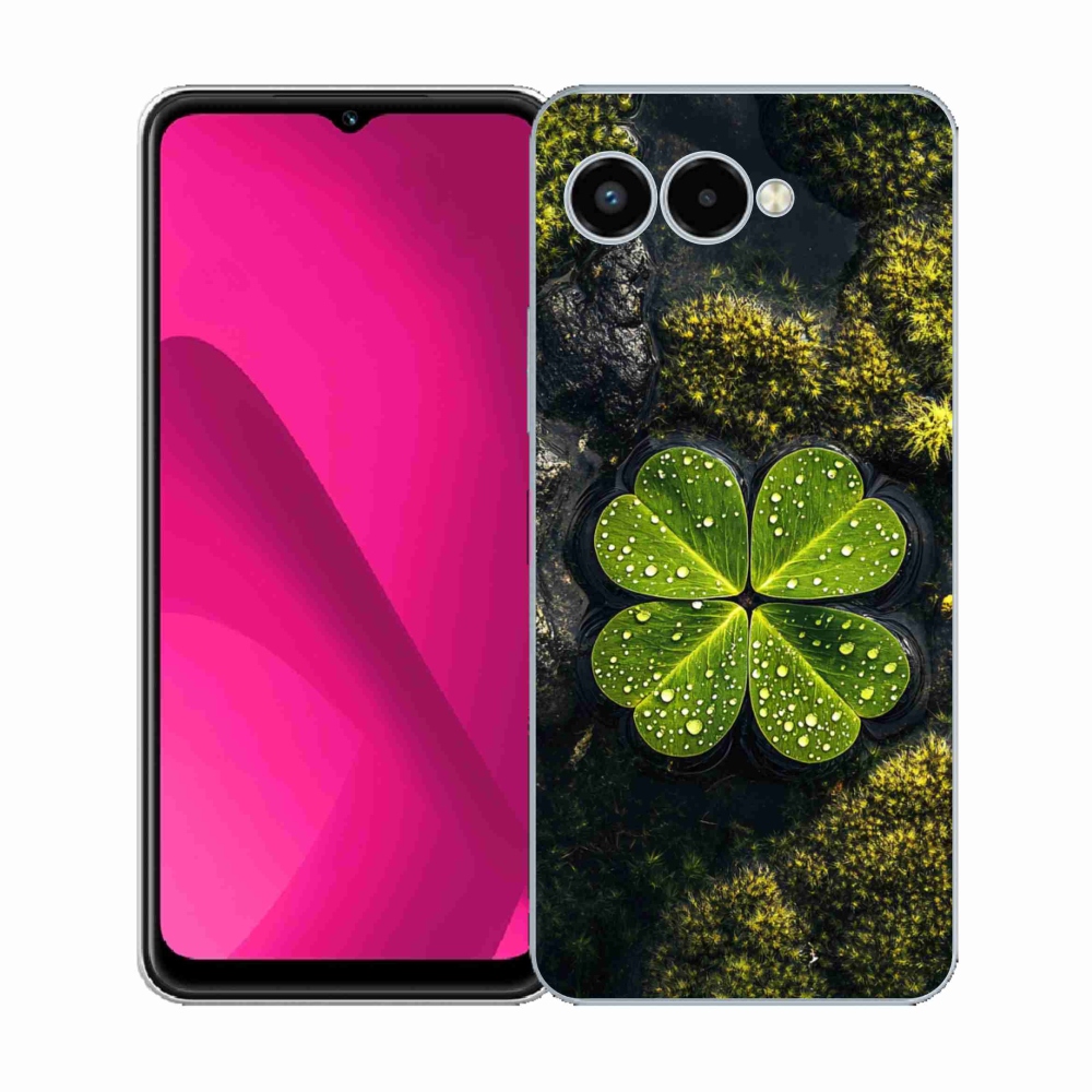 Gélový kryt mmCase na T phone 3 - štvorlístok