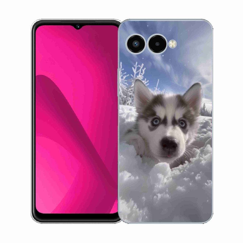 Gélový kryt mmCase na T phone 3 - husky v snehu