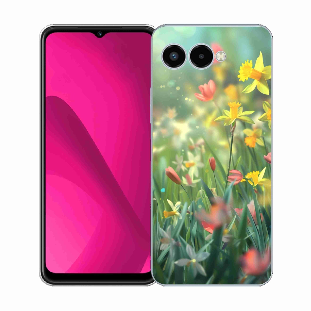 Gélový kryt mmCase na T phone 3 - jarné kvety