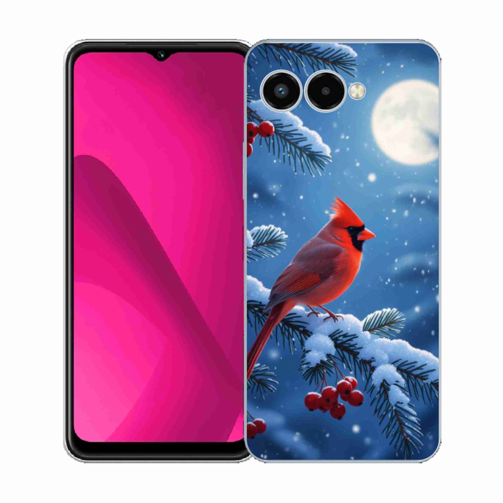 Gélový kryt mmCase na T phone 3 - kardinál červený