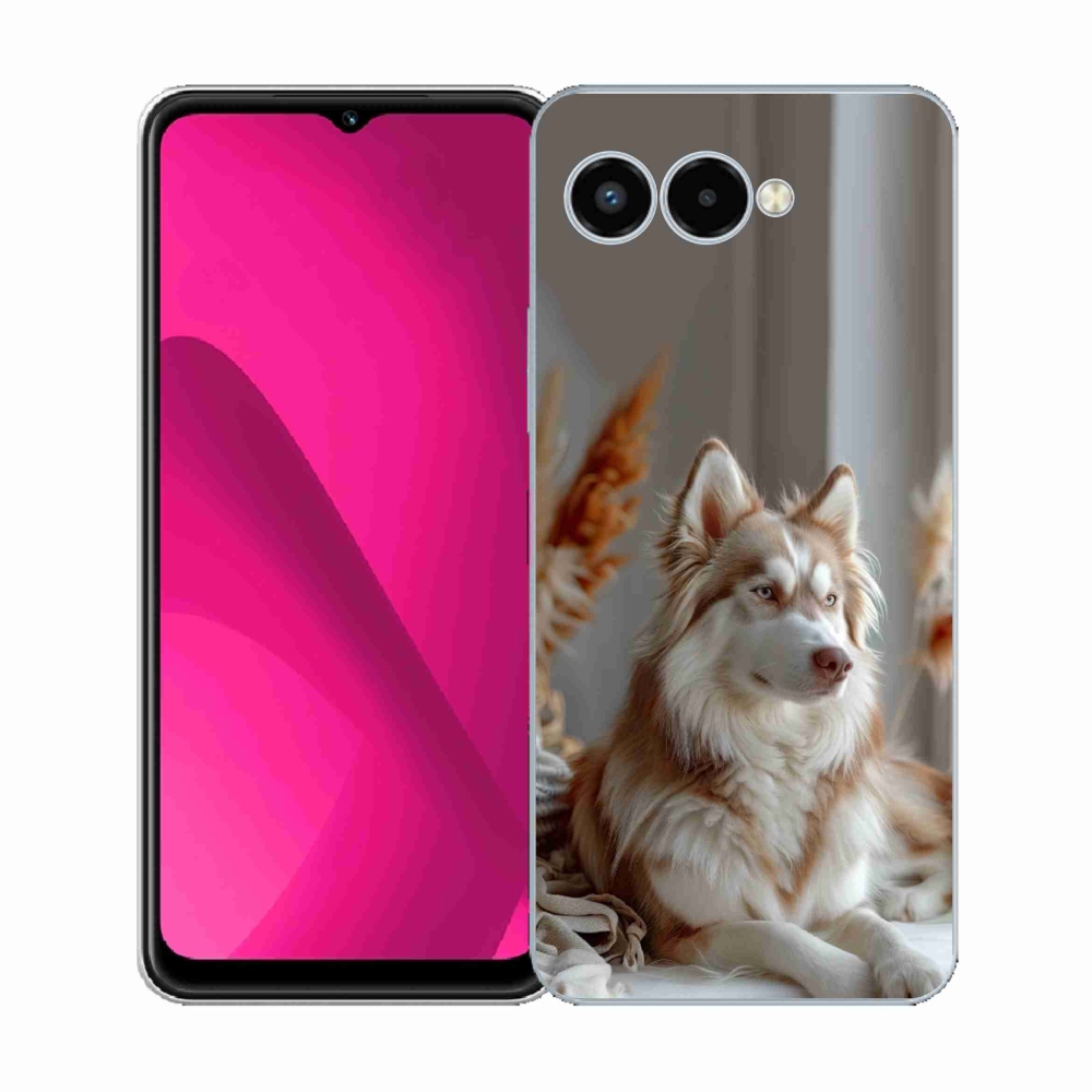 Gélový kryt mmCase na T phone 3 - pokojný sibírsky husky