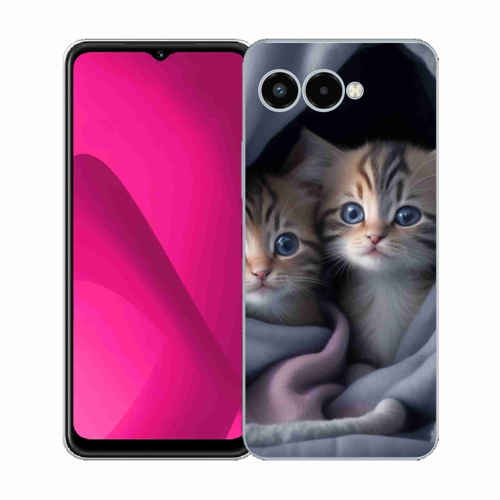 Gélový kryt mmCase na T phone 3 - mačacie duo 2