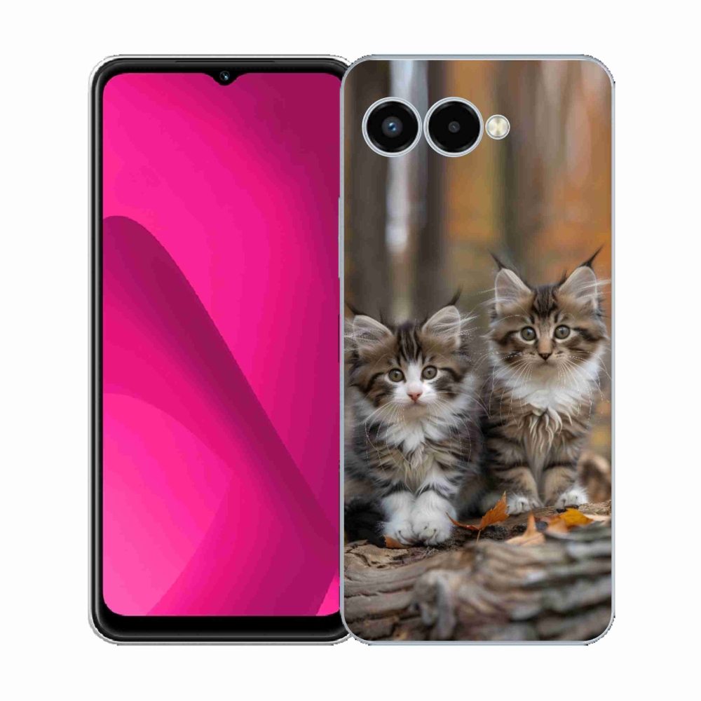 Gélový kryt mmCase na T phone 3 - mačacie duo 3