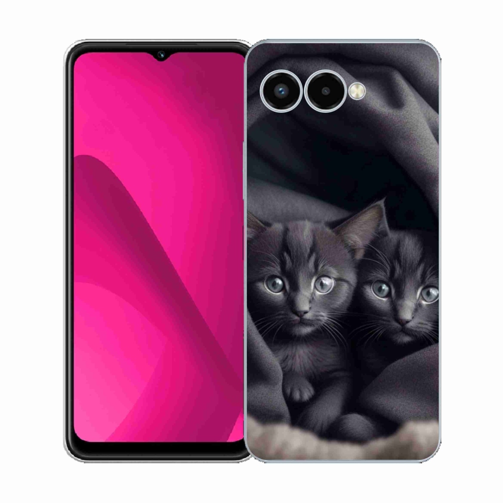 Gélový kryt mmCase na T phone 3 - mačacie duo