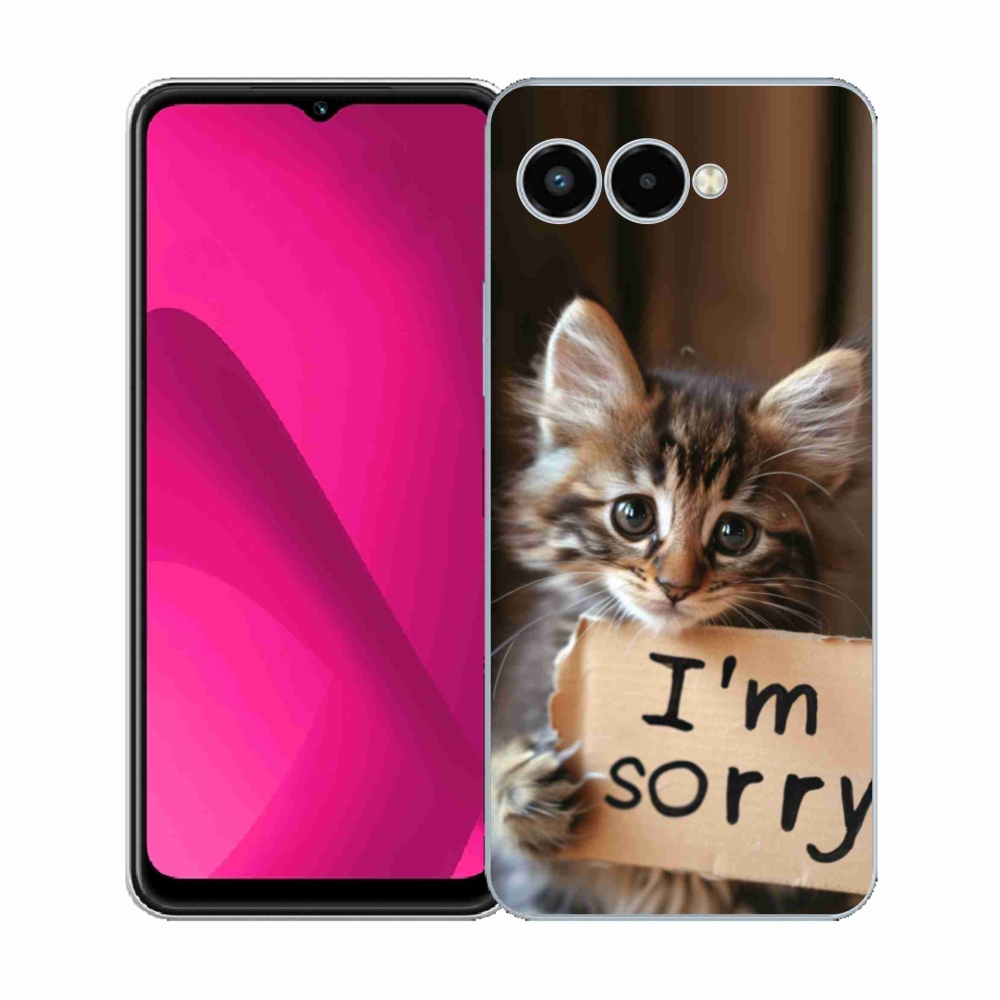 Gélový kryt mmCase na T phone 3 - mačacie ospravedlnenie