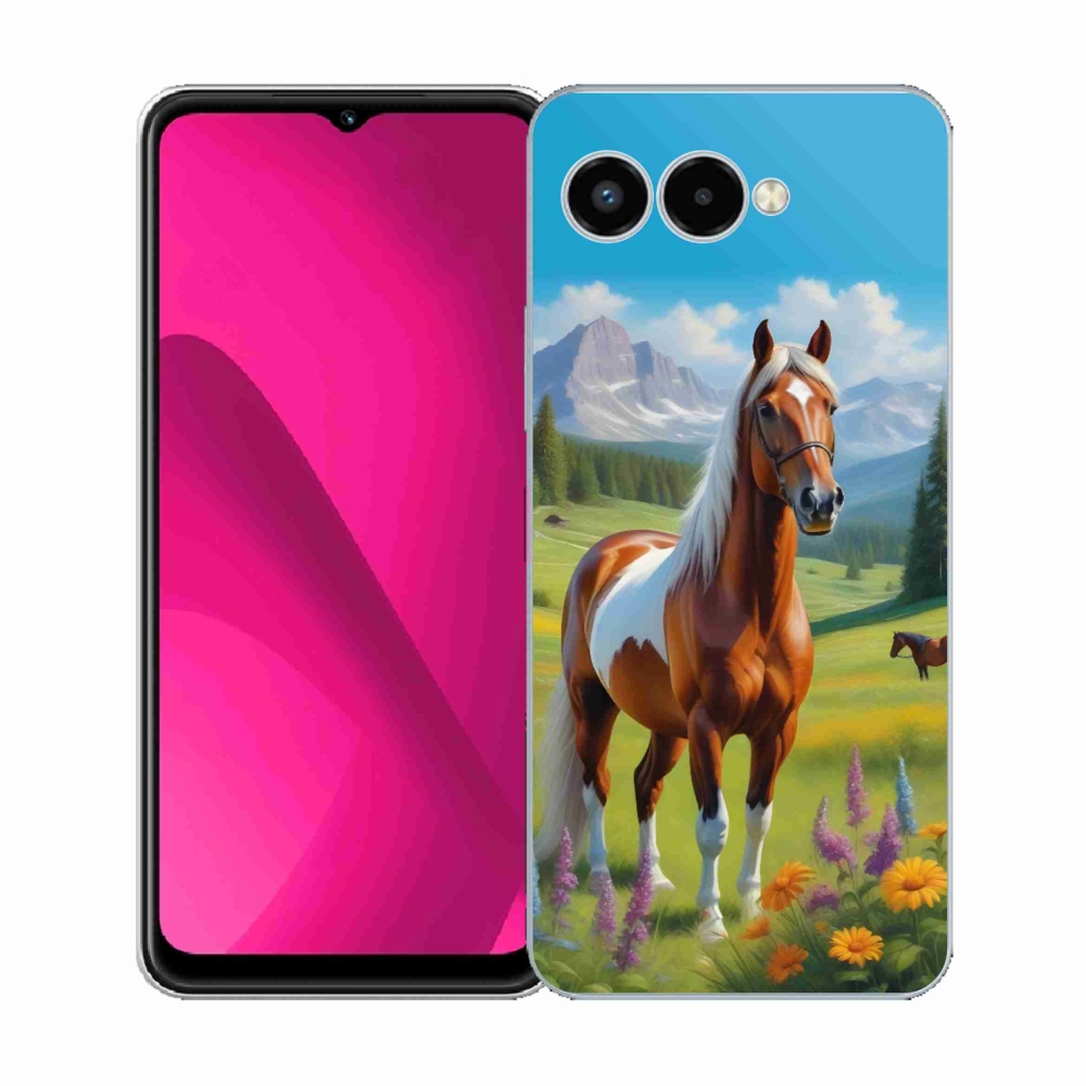 Gélový kryt mmCase na T phone 3 - kôň na lúke