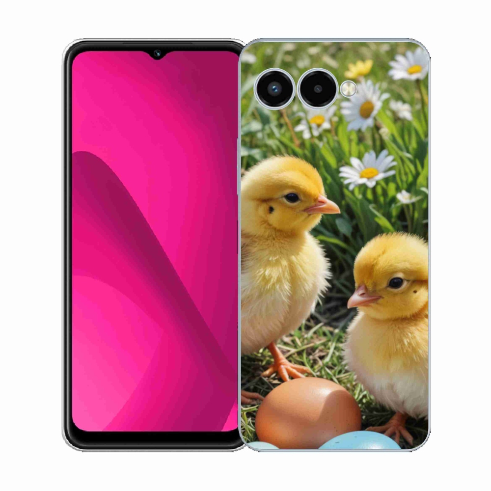 Gélový kryt mmCase na T phone 3 - kuriatka