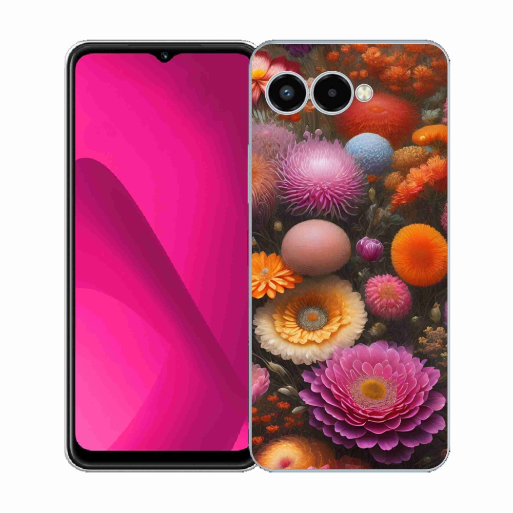 Gélový kryt mmCase na T phone 3 - kvetinová kompozícia