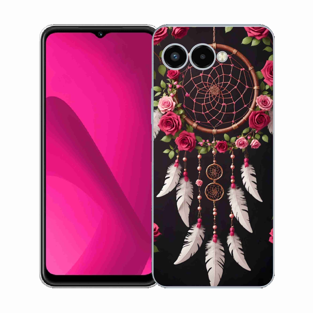 Gélový kryt mmCase na T phone 3 - lapač snov s ružami