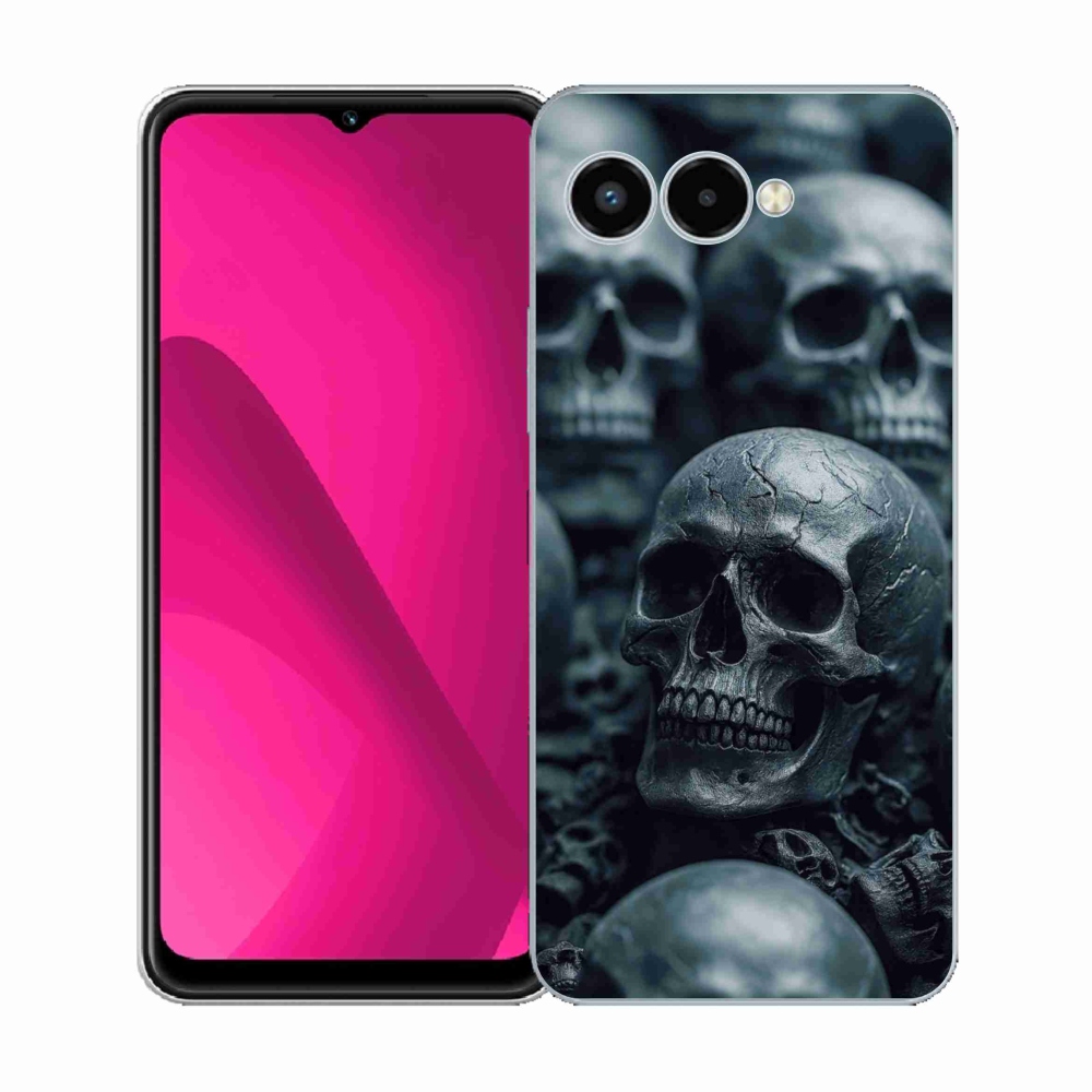 Gélový kryt mmCase na T phone 3 - lebka 2