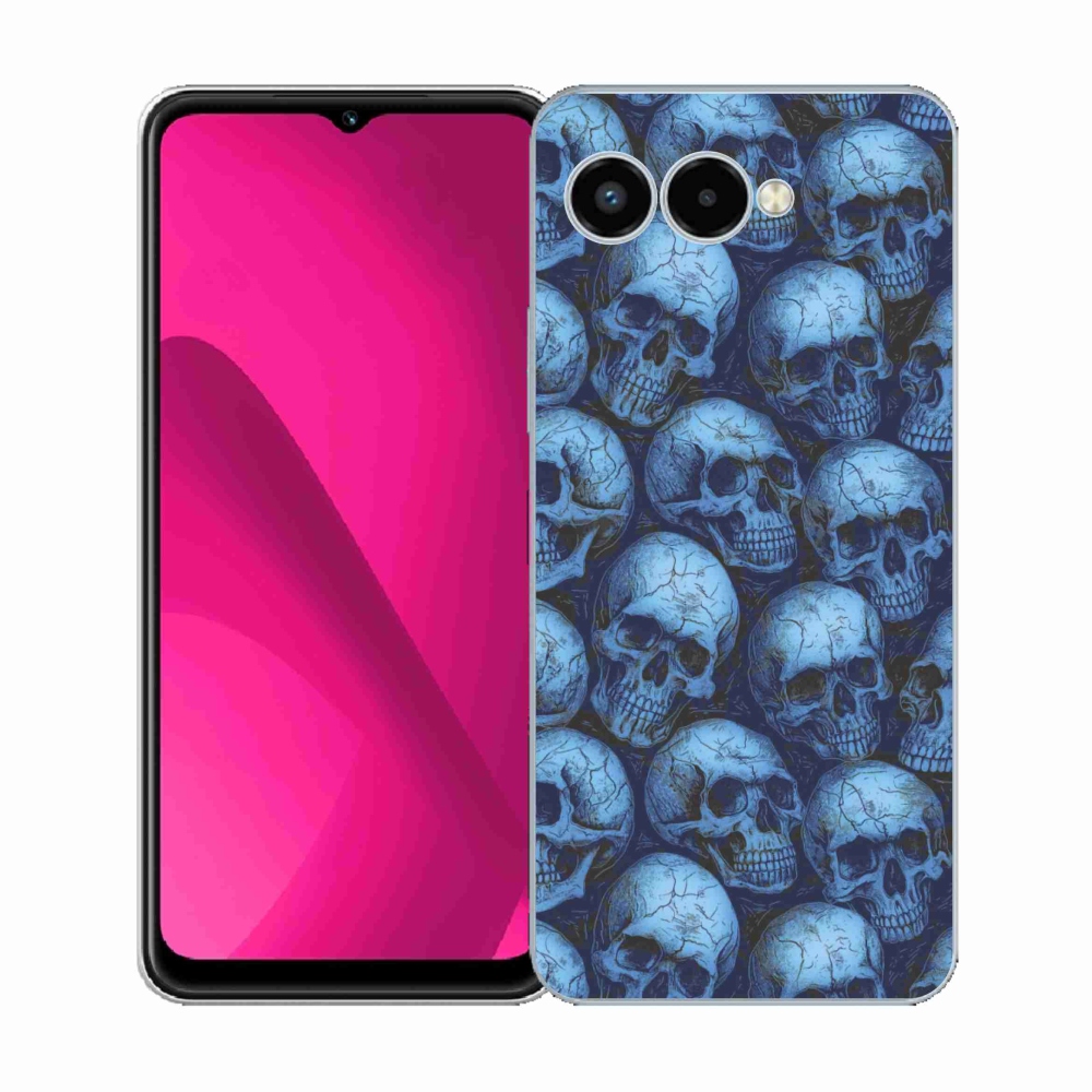 Gélový kryt mmCase na T phone 3 - lebky