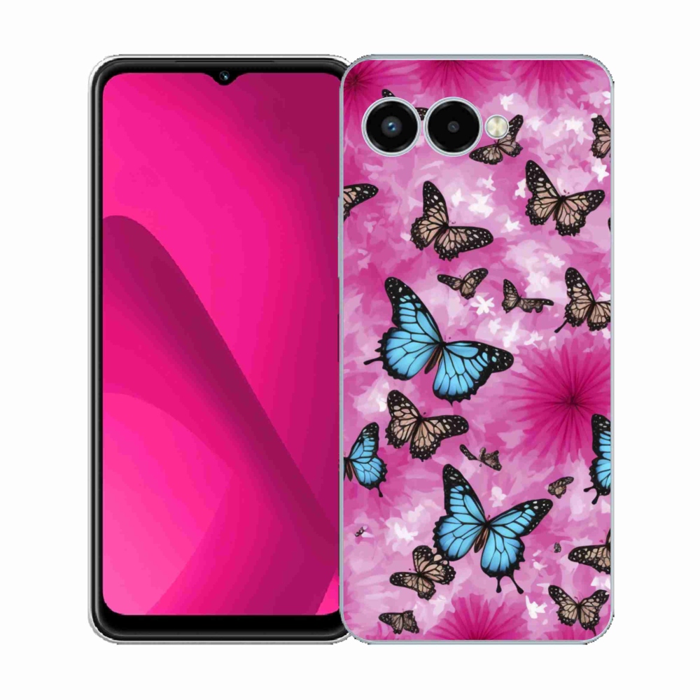Gélový kryt mmCase na T phone 3 - motýlia záhrada