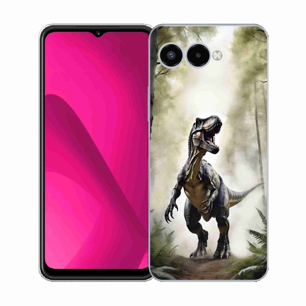 Gélový kryt mmCase na T phone 3 - naštvaný T-Rex