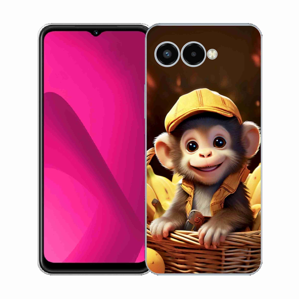 Gélový kryt mmCase na T phone 3 - opice v košíku