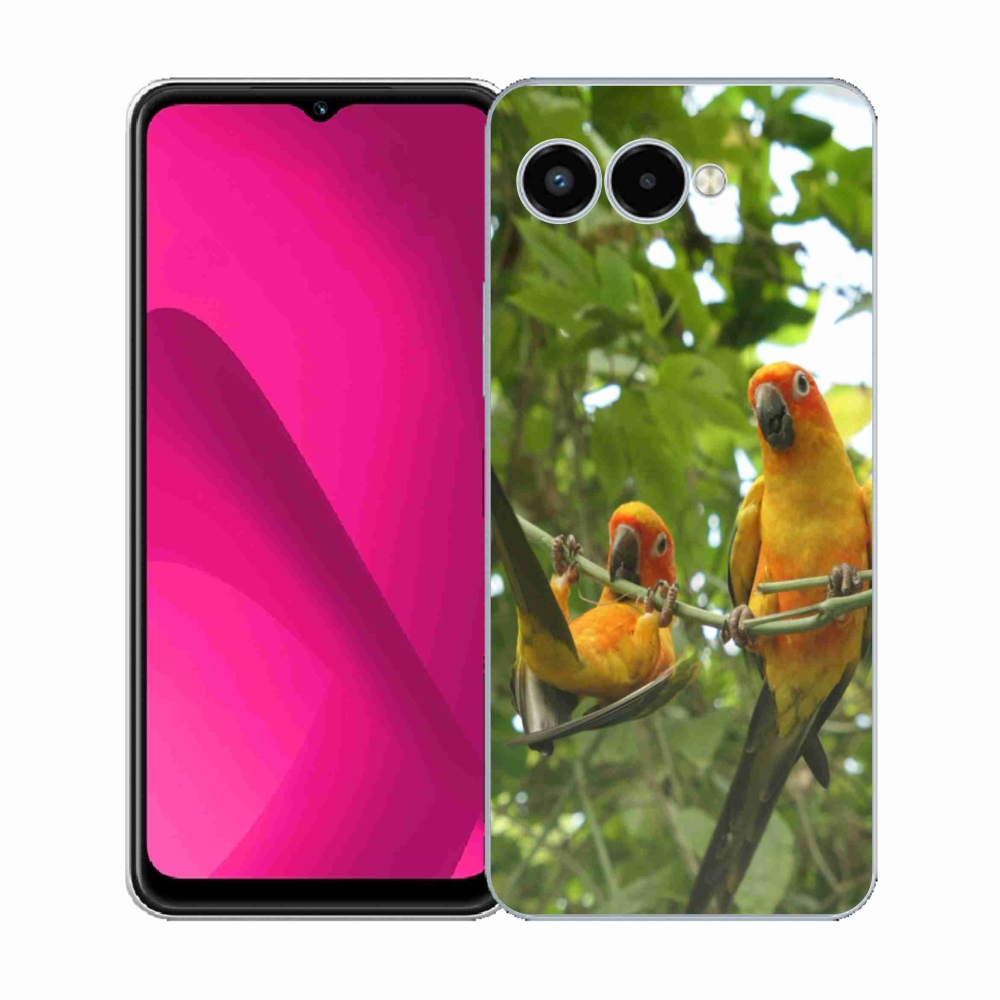 Gélový kryt mmCase na T phone 3 - papagáje aratingy