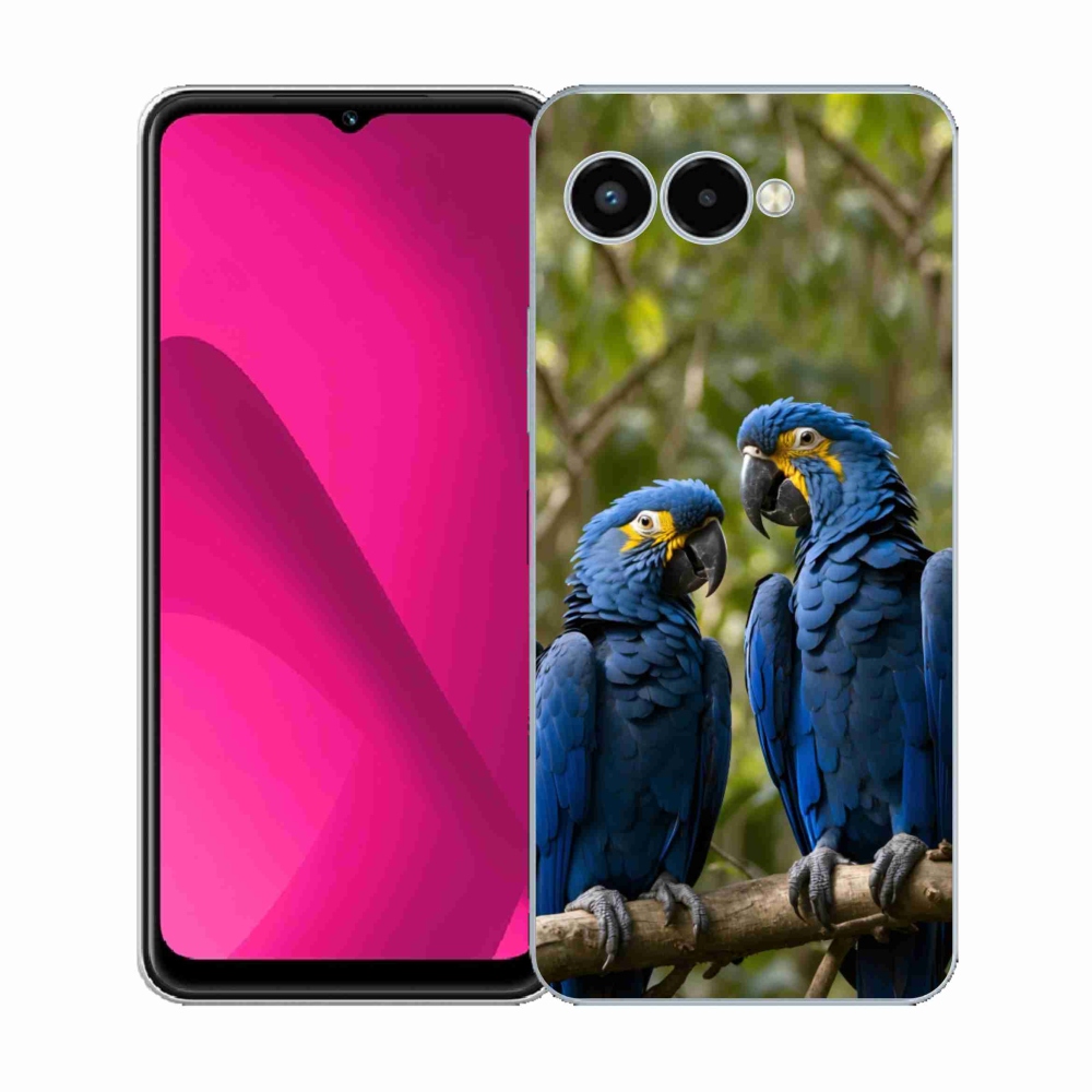 Gélový kryt mmCase na T phone 3 - papagájové duo
