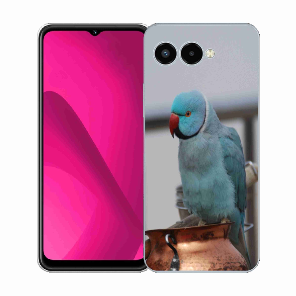 Gélový kryt mmCase na T phone 3 - papagáj alexander modrý