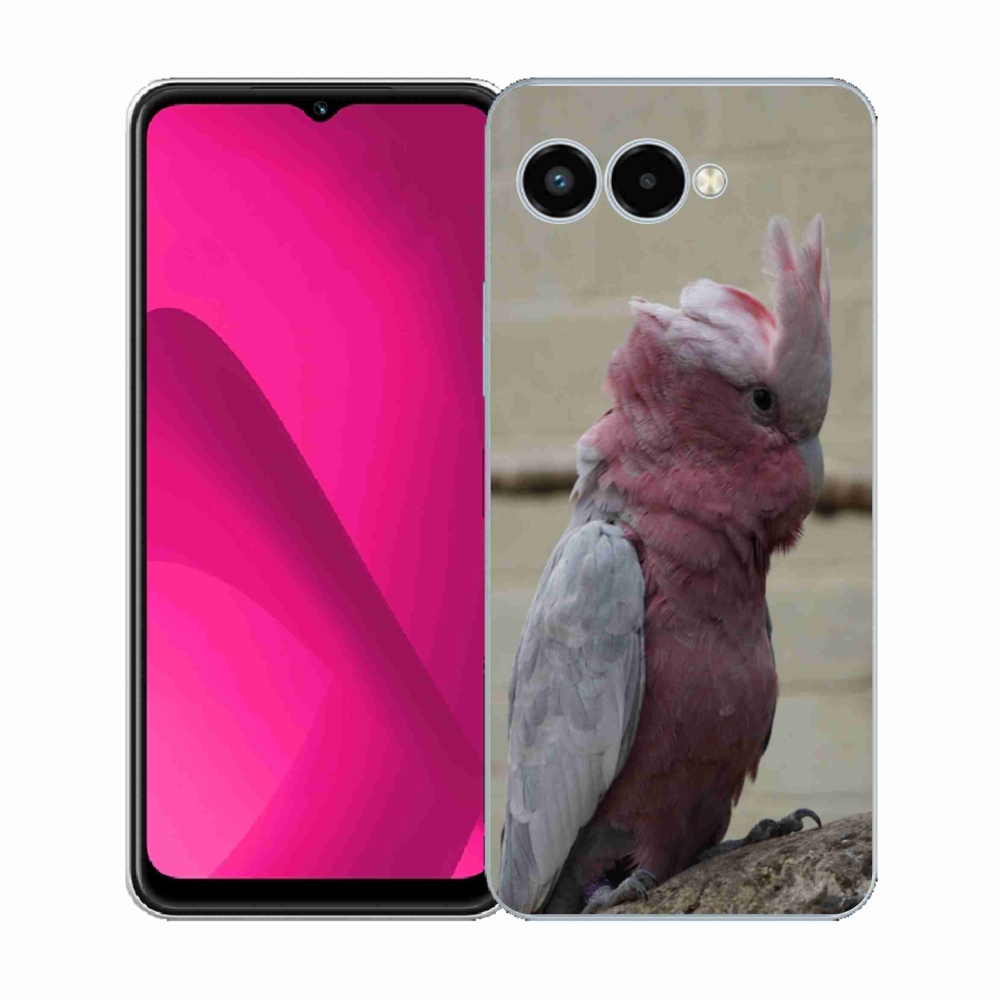 Gélový kryt mmCase na T phone 3 - papagáj kakadu ružový