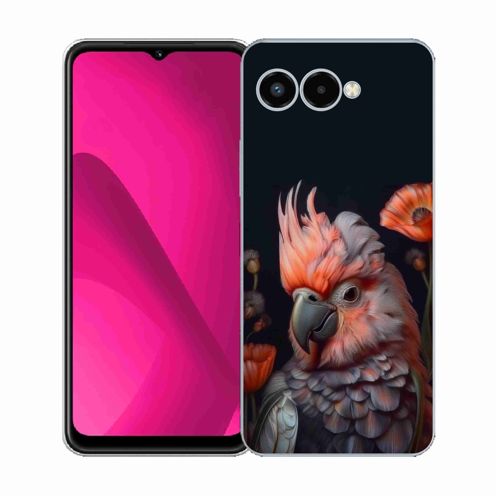 Gélový kryt mmCase na T phone 3 - papagáj kakadu vo farbách