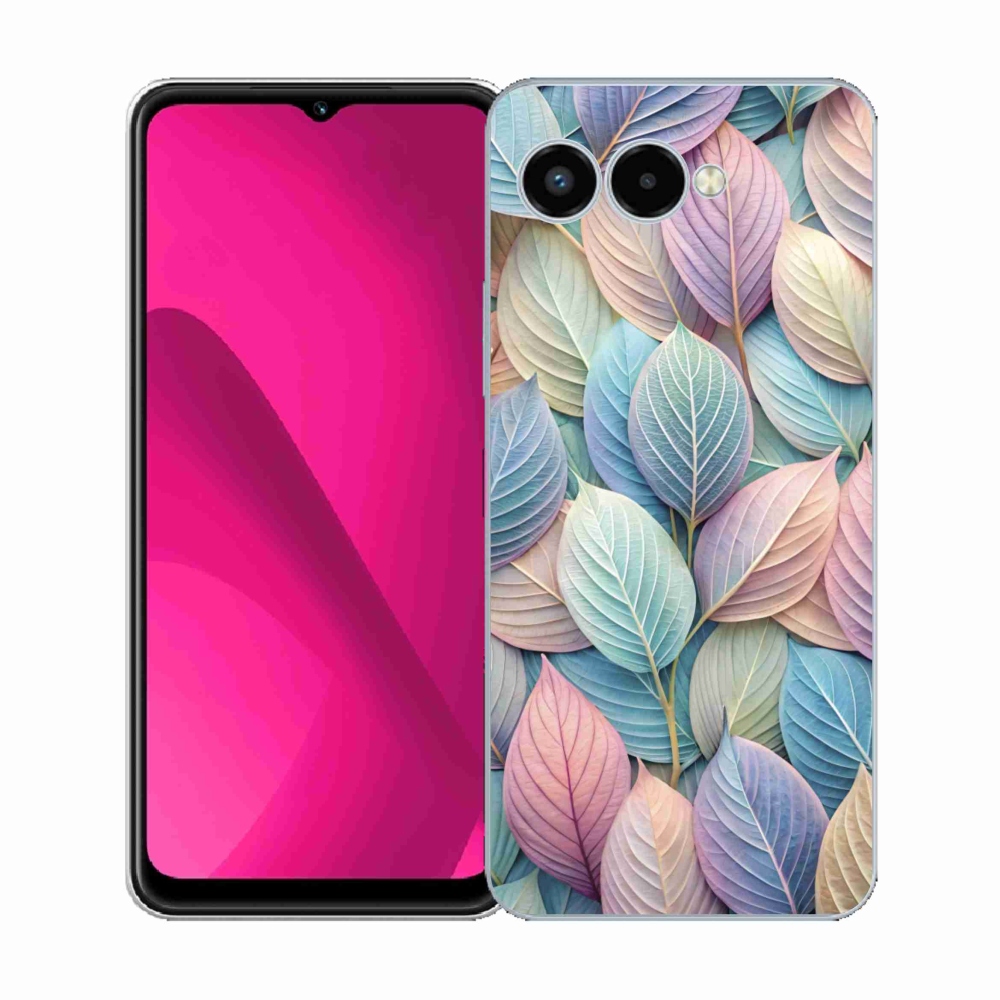 Gélový kryt mmCase na T phone 3 - pastelové listy