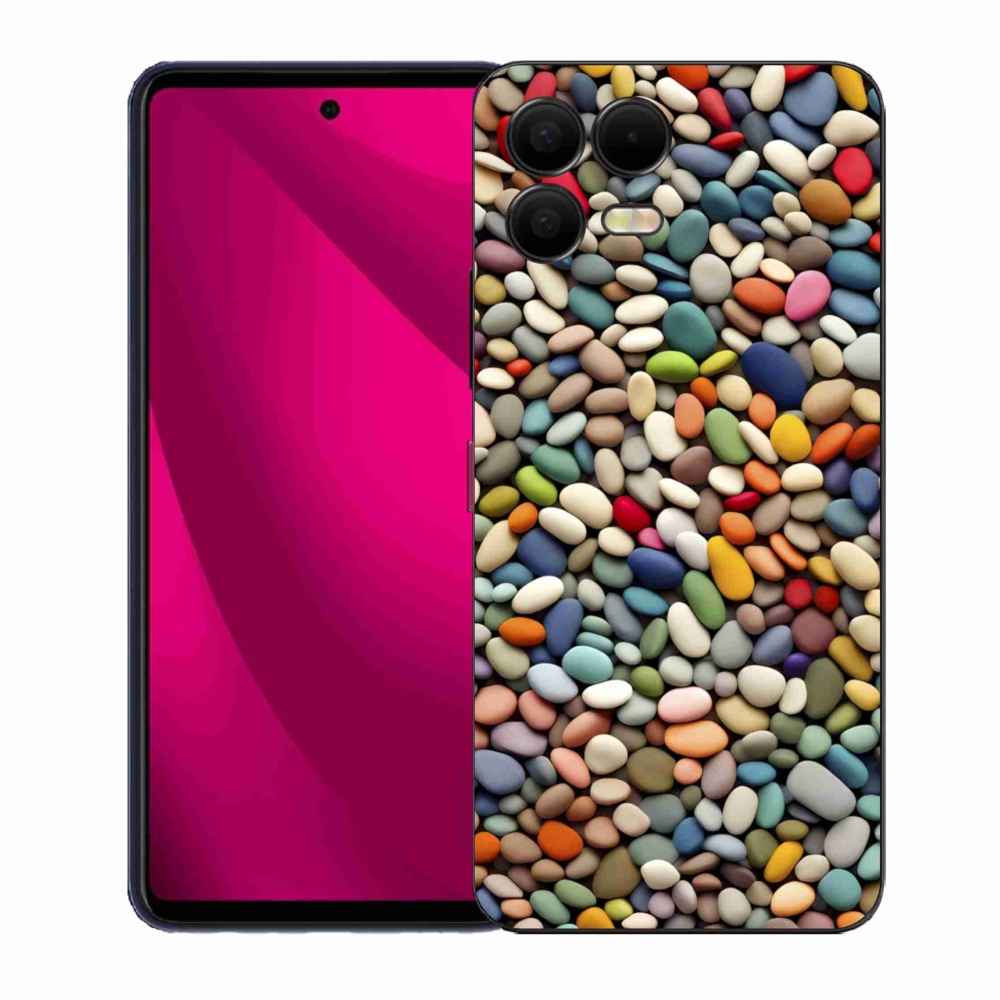 Gélový kryt mmCase na T phone 3 Pro - farebné kamienky 2