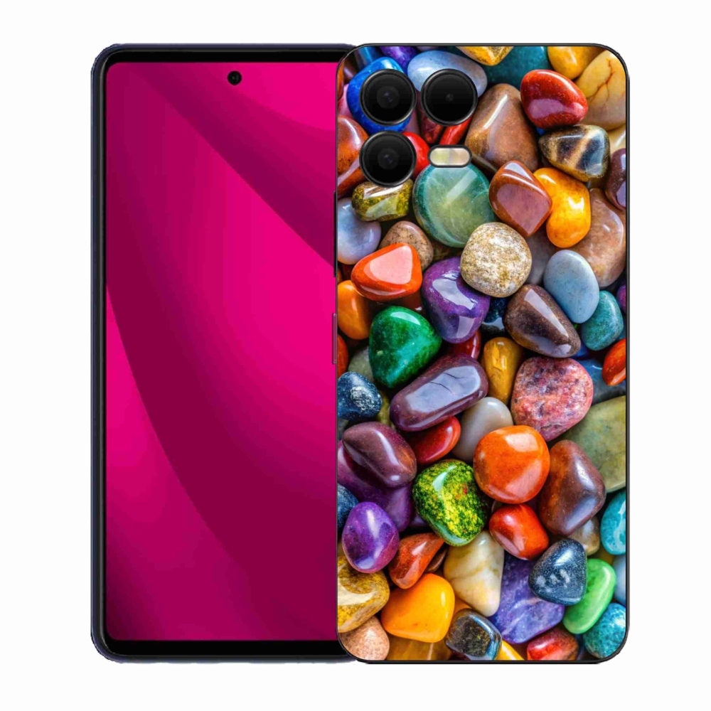 Gélový kryt mmCase na T phone 3 Pro - farebné kamienky