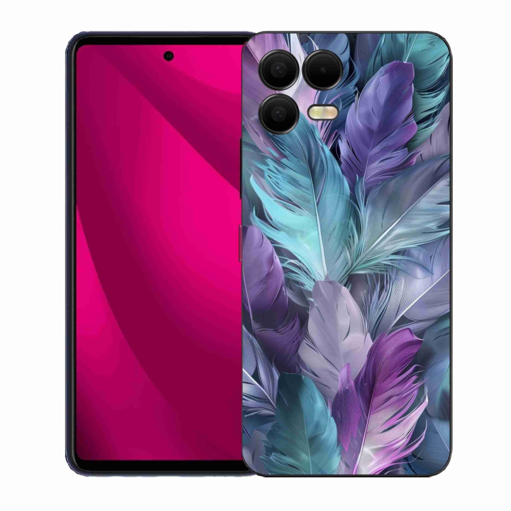 Gélový kryt mmCase na T phone 3 Pro - farebné perie 2
