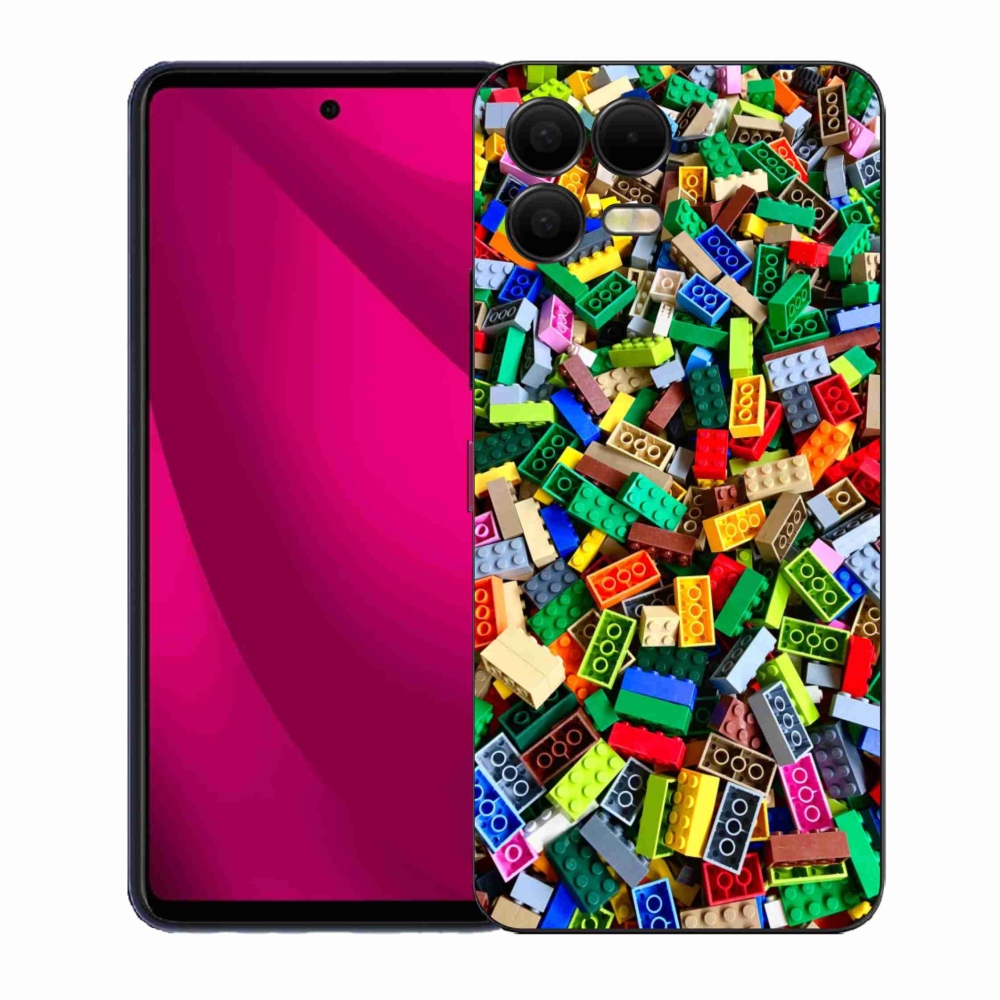 Gélový kryt mmCase na T phone 3 Pro - farebné stavebné kocky
