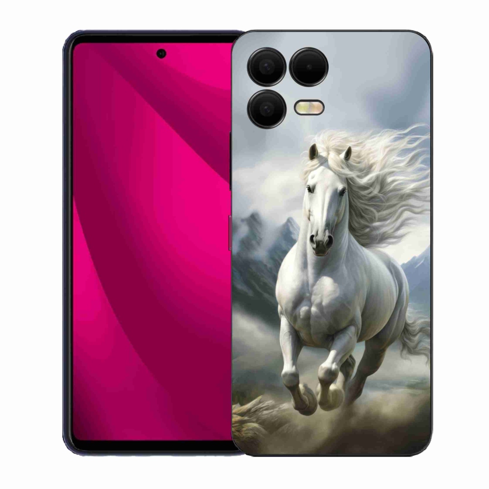 Gélový kryt mmCase na T phone 3 Pro - bežiaci biely kôň 3