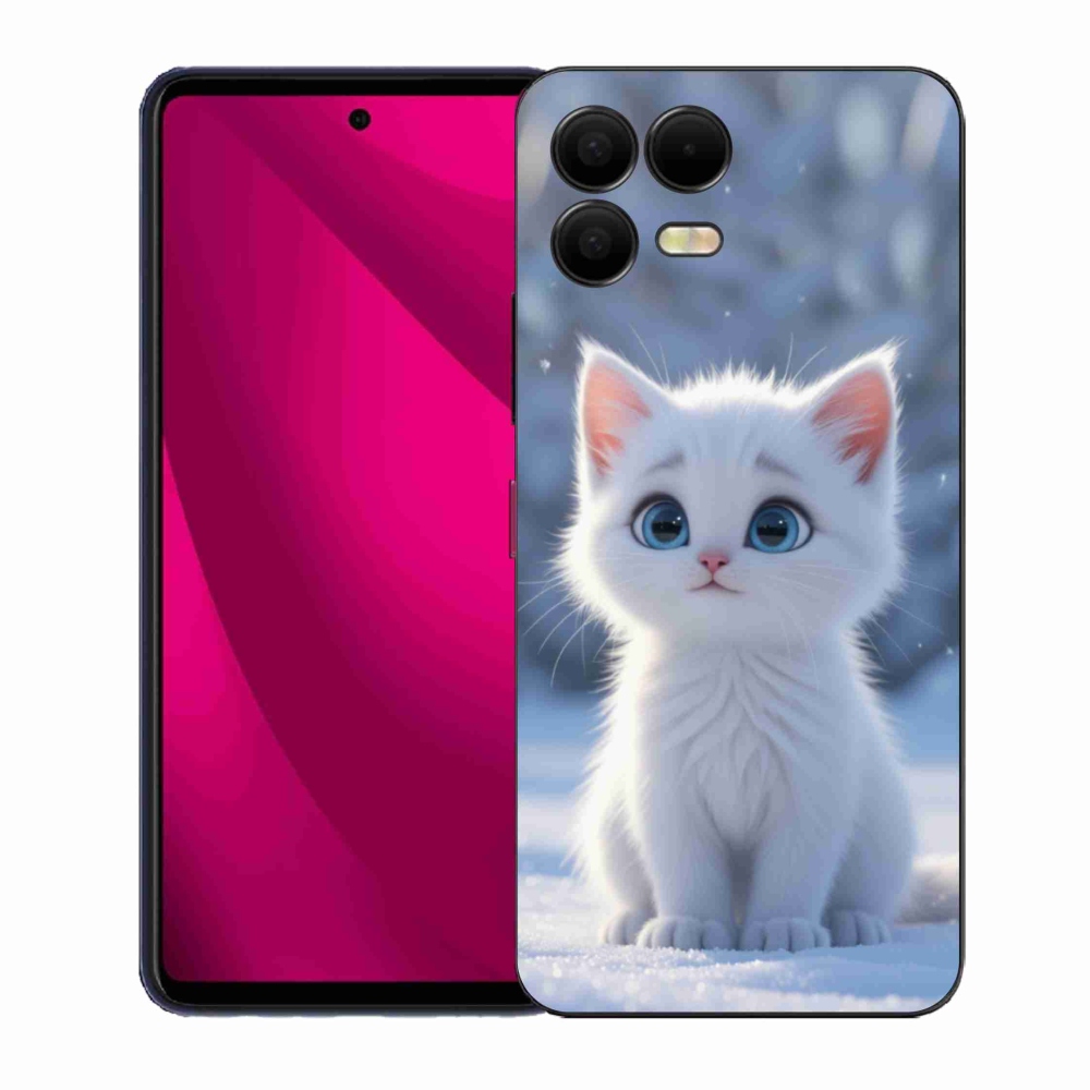 Gélový kryt mmCase na T phone 3 Pro - biele mačiatko 3