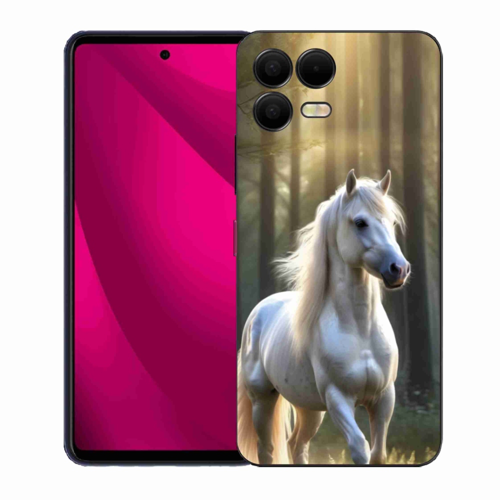Gélový kryt mmCase na T phone 3 Pro - biely kôň 3