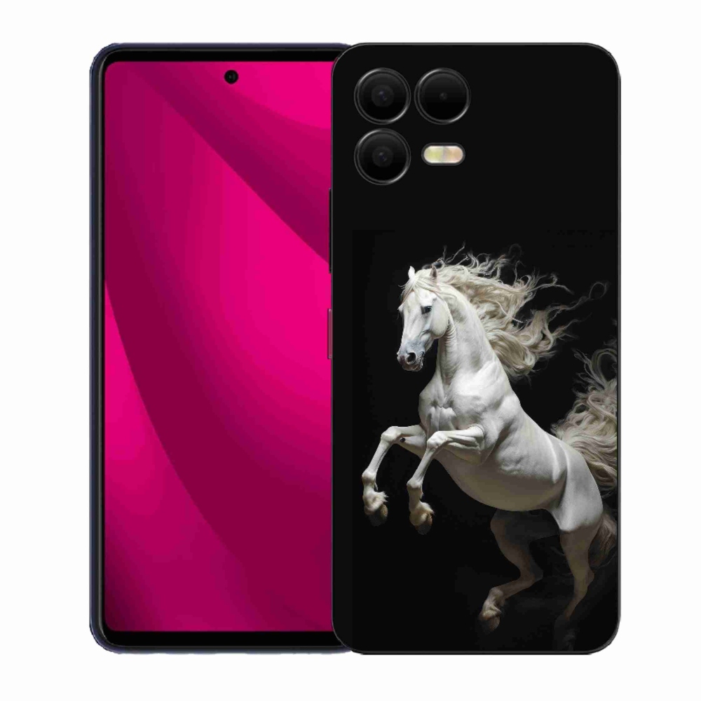 Gélový kryt mmCase na T phone 3 Pro - biely kôň 4
