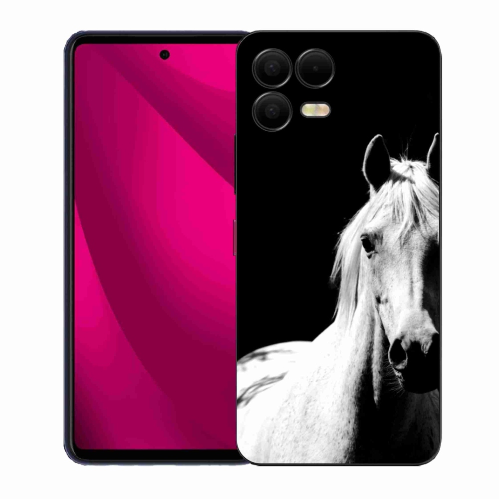 Gélový kryt mmCase na T phone 3 Pro - biely kôň 5