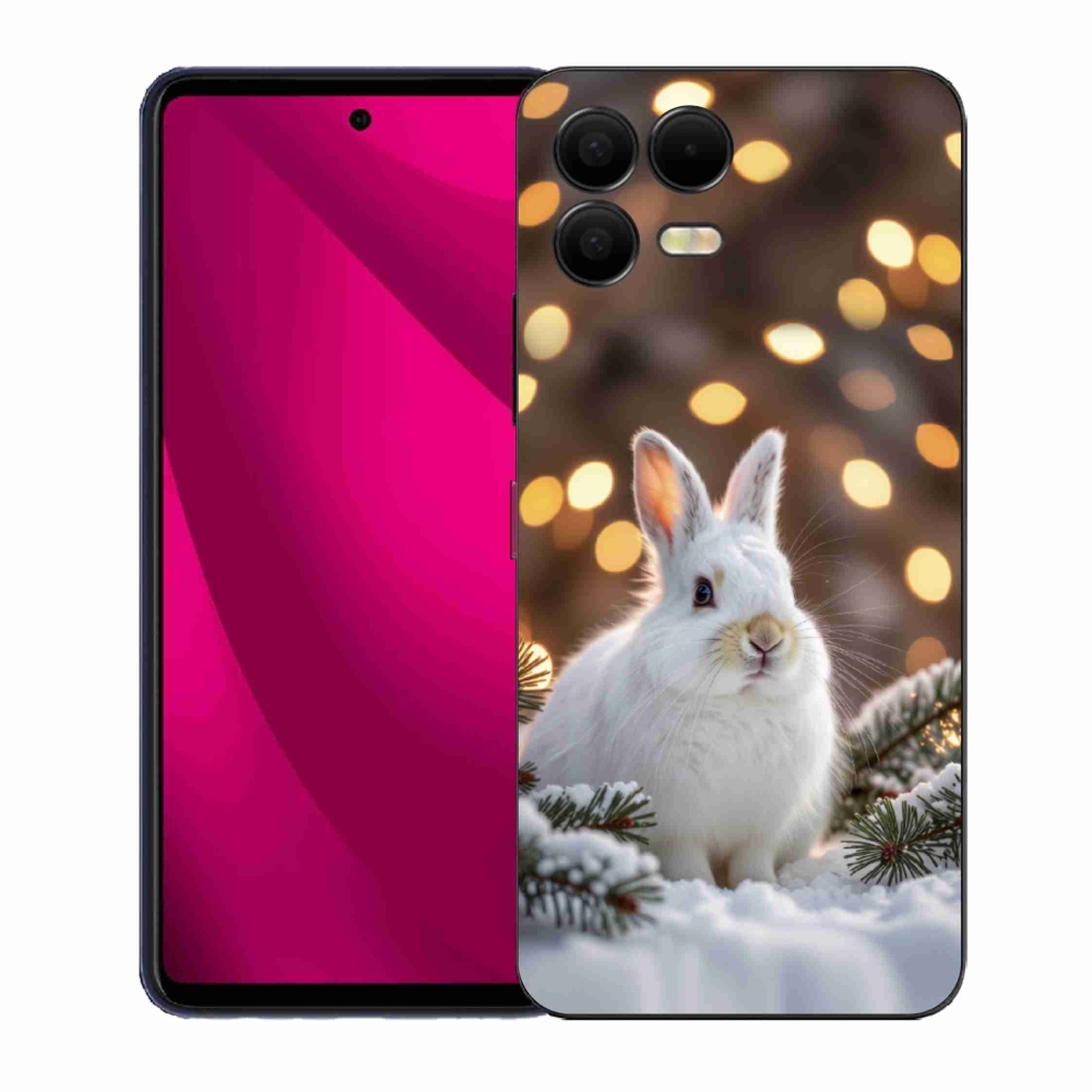 Gélový kryt mmCase na T phone 3 Pro - biely zajac