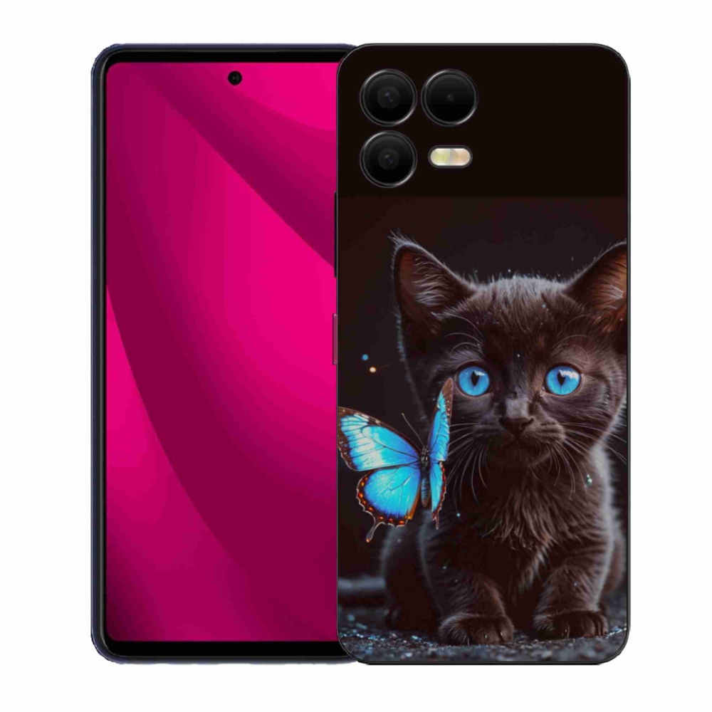 Gélový kryt mmCase na T phone 3 Pro - čierne mačiatko 3