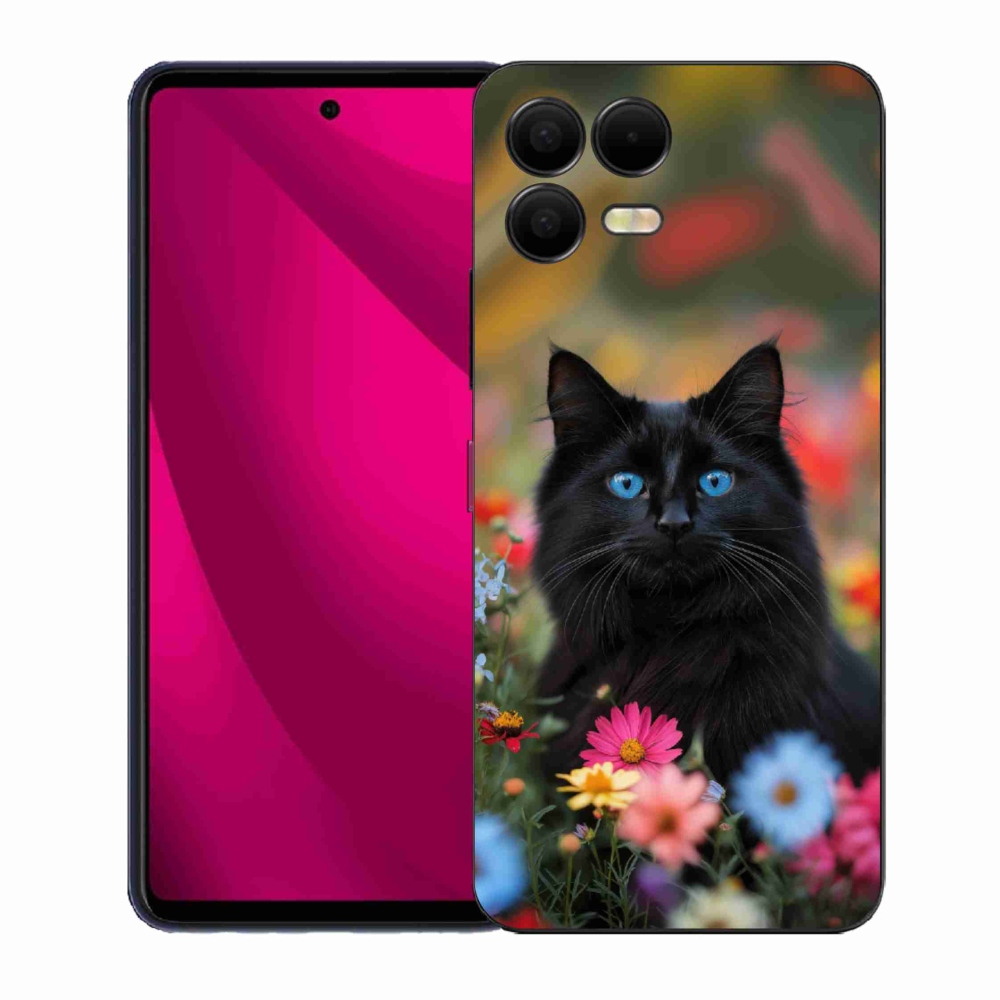 Gélový kryt mmCase na T phone 3 Pro - čierne mačiatko 4