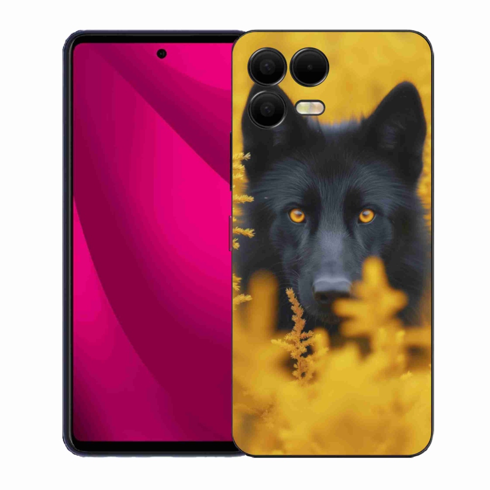 Gélový kryt mmCase na T phone 3 Pro - čierny vlk 2