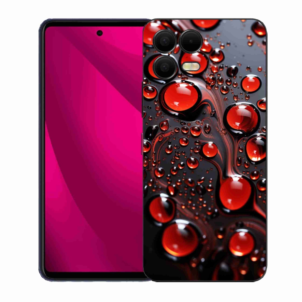 Gélový kryt mmCase na T phone 3 Pro - červené kvapky 2