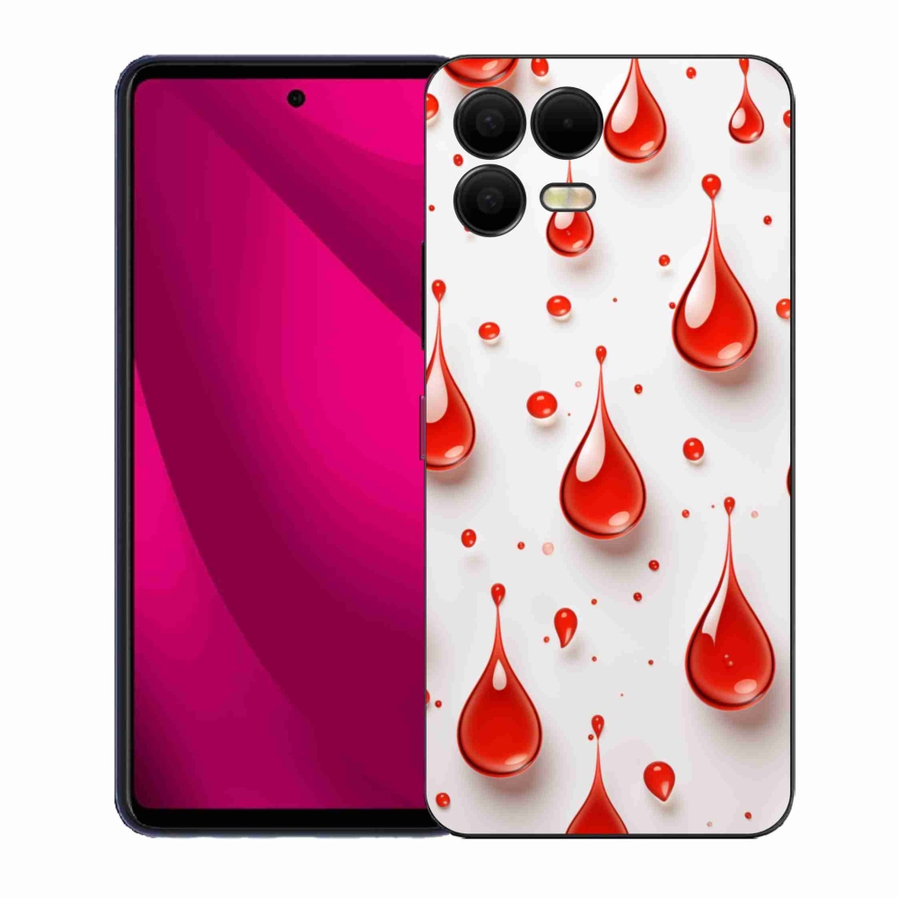 Gélový kryt mmCase na T phone 3 Pro - červené kvapky