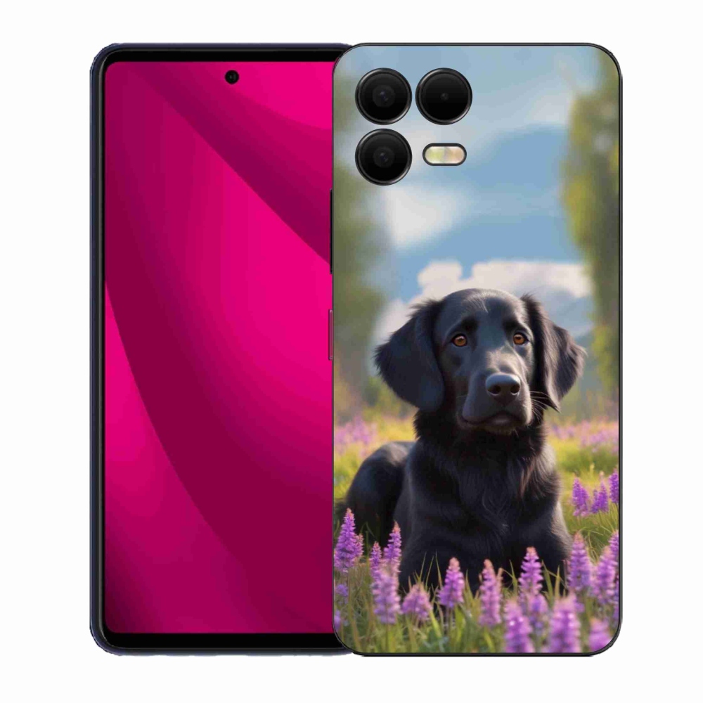 Gélový kryt mmCase na T phone 3 Pro - elegantný čierny retriever