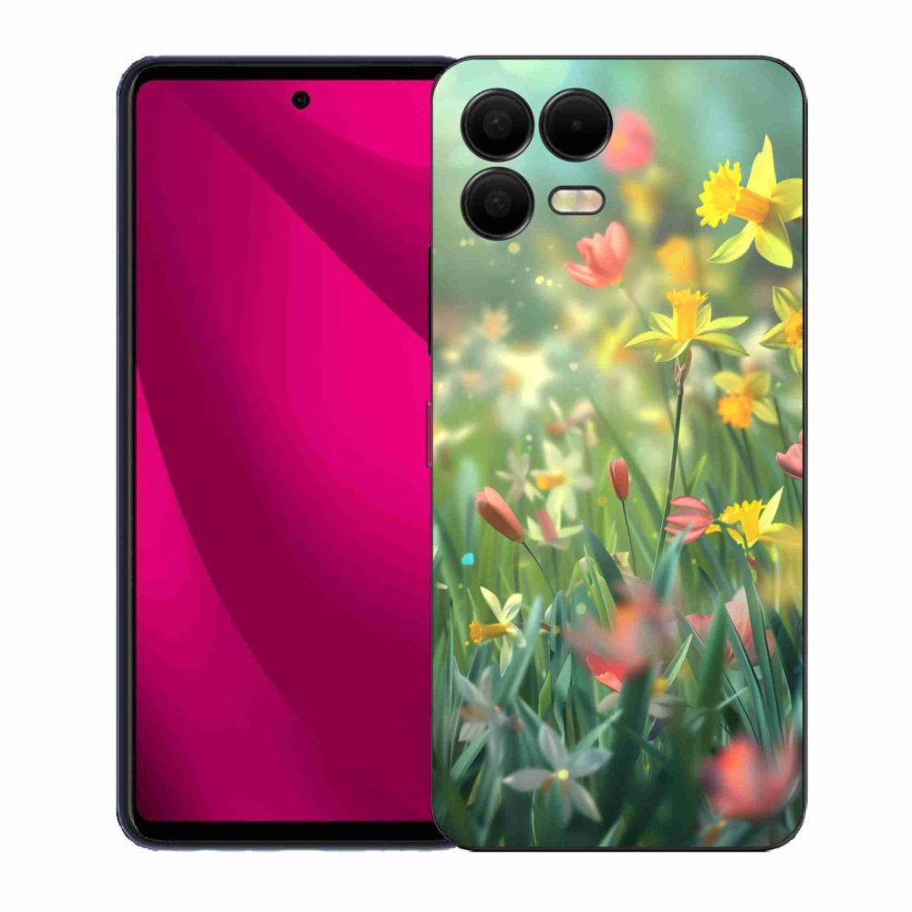 Gélový kryt mmCase na T phone 3 Pro - jarné kvety