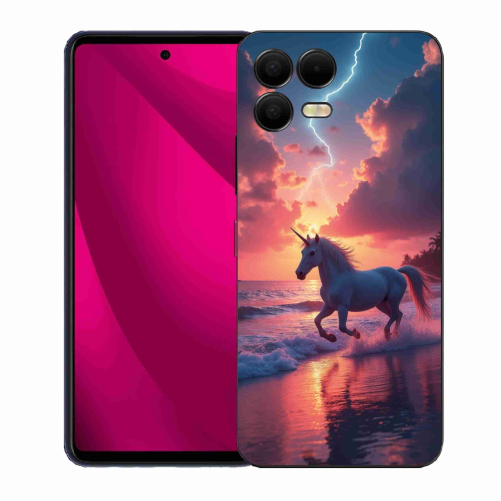 Gélový kryt mmCase na T phone 3 Pro - jednorožec na pláži