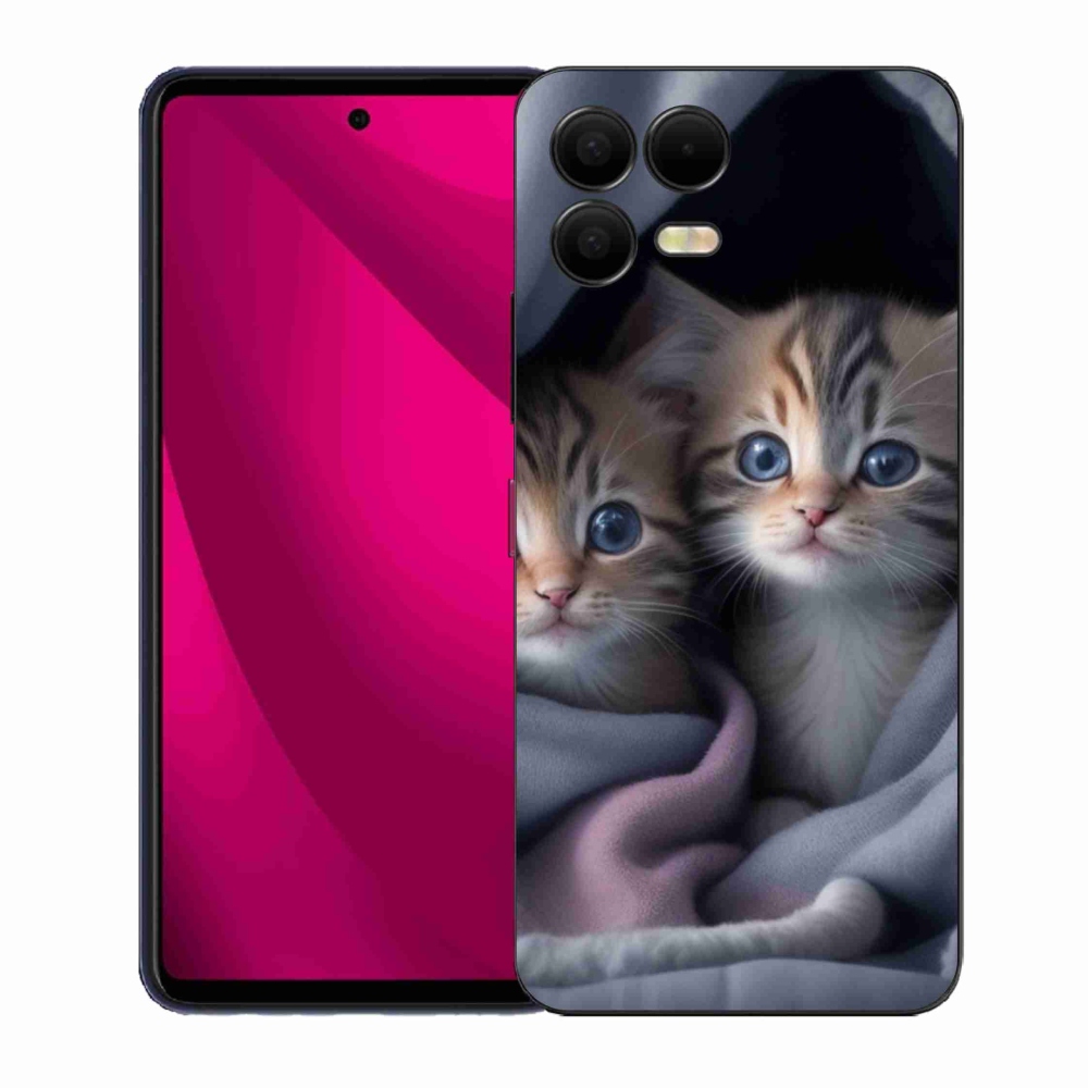 Gélový kryt mmCase na T phone 3 Pro - mačacie duo 2