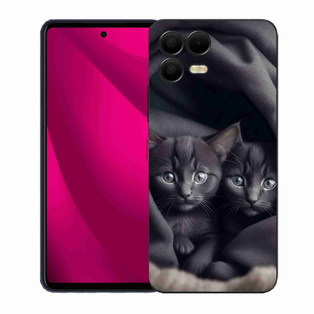Gélový kryt mmCase na T phone 3 Pro - mačacie duo