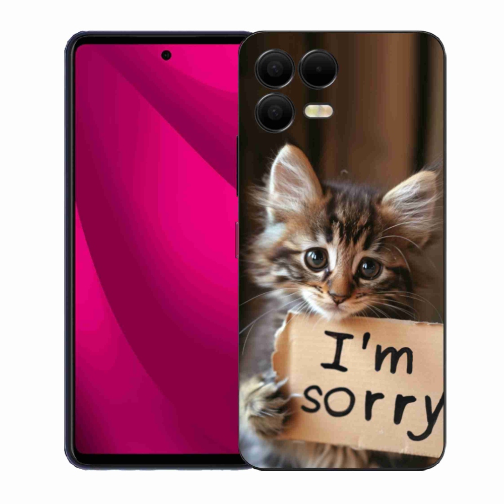 Gélový kryt mmCase na T phone 3 Pro - mačacie ospravedlnenie