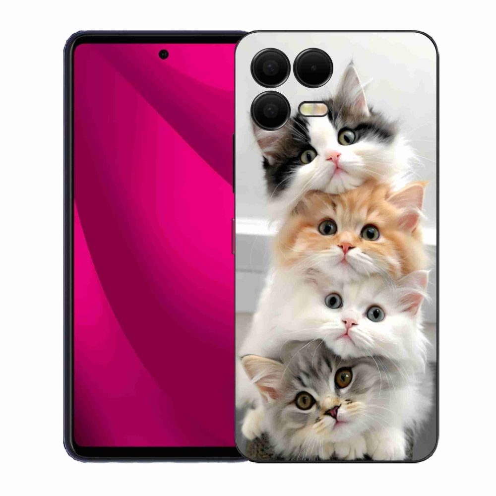 Gélový kryt mmCase na T phone 3 Pro - mačacia partia