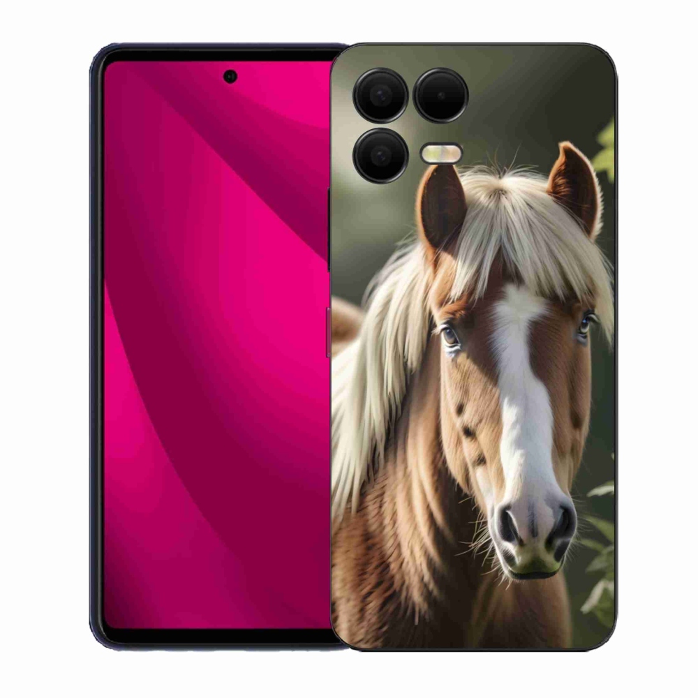 Gélový kryt mmCase na T phone 3 Pro - kôň so svetlou hrivou