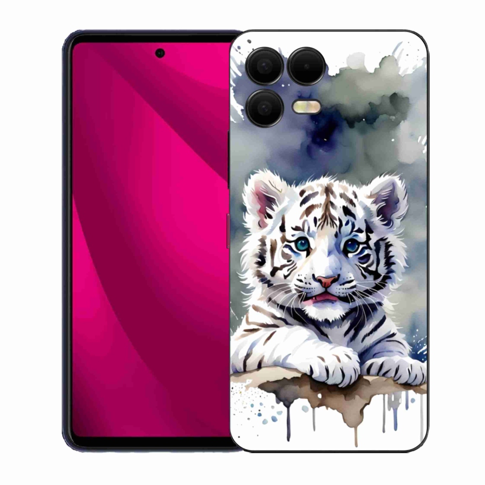 Gélový kryt mmCase na T phone 3 Pro - mláďa bieleho tigra