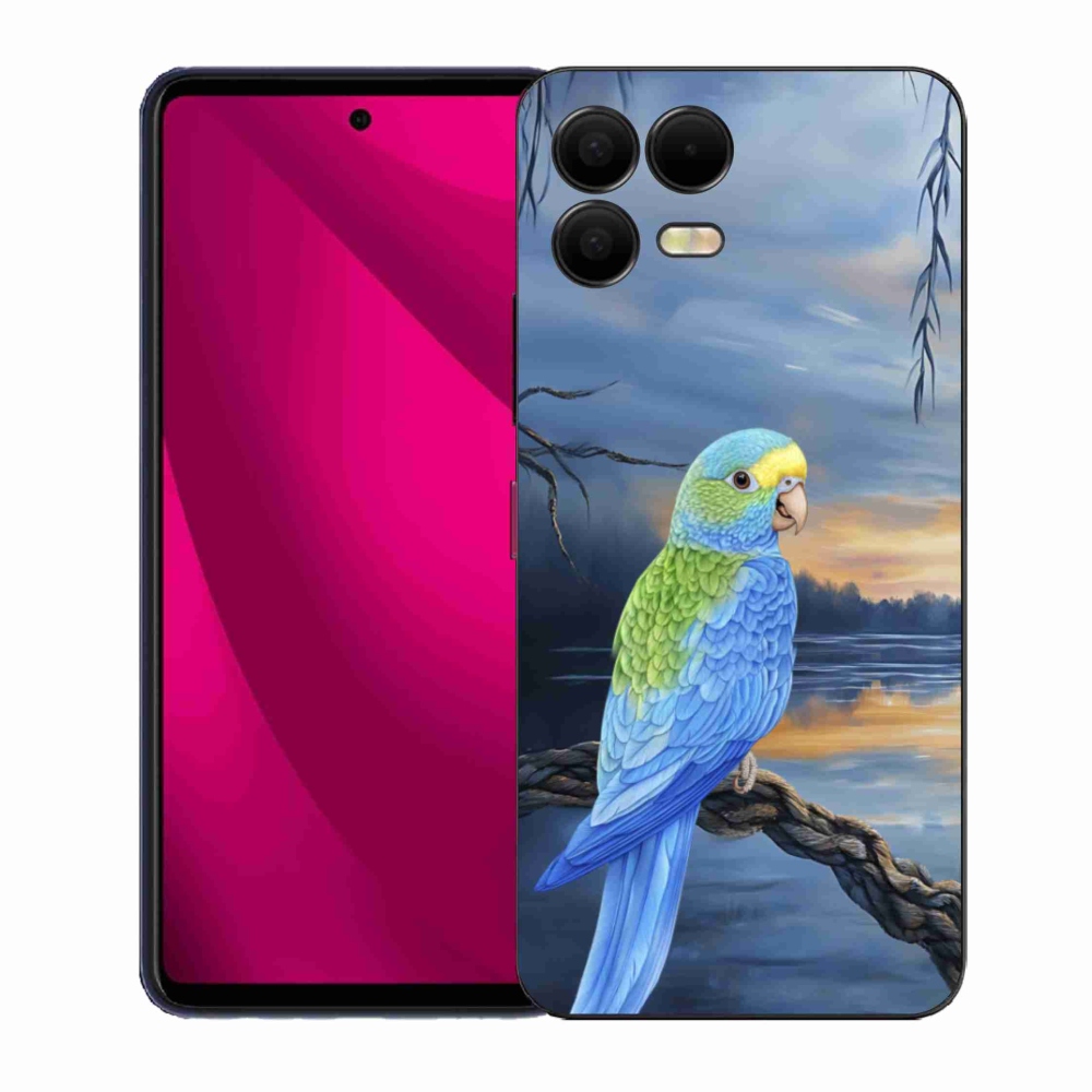 Gélový kryt mmCase na T phone 3 Pro - modrý papagáj