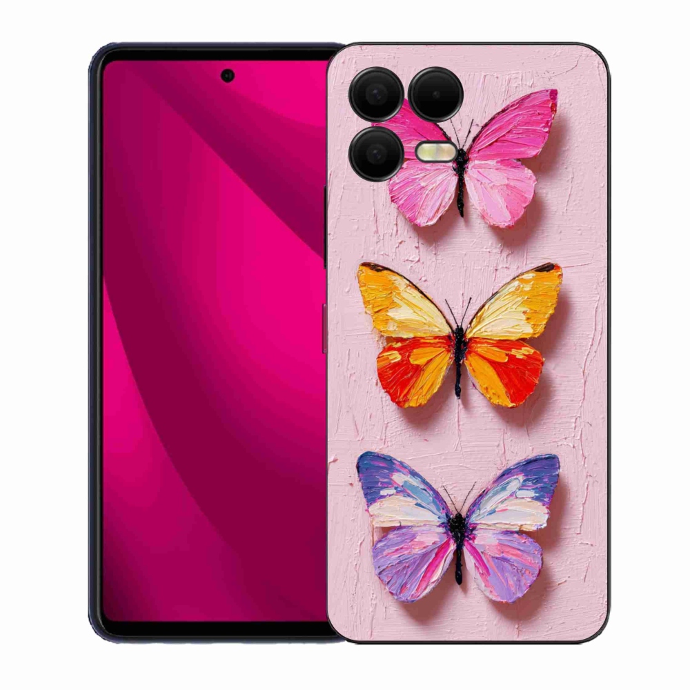 Gélový kryt mmCase na T phone 3 Pro - motýlia trojica